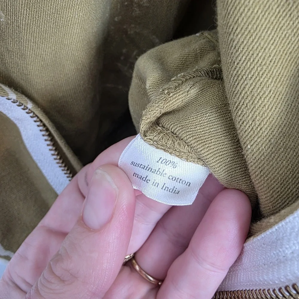 My Little Belleville Green Cream Printed Cotton Willow Boiler-Suit Jumpsuit Sz L - Picture 8 of 14